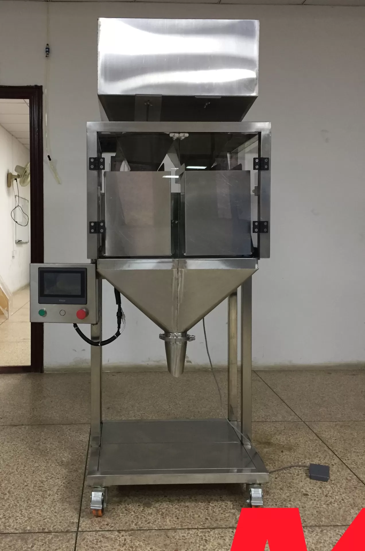 Máy định lượng 2 đầu cân điện tử 100-5000gram ( định lượng hỗn hợp 2 loại) HADG-DL002