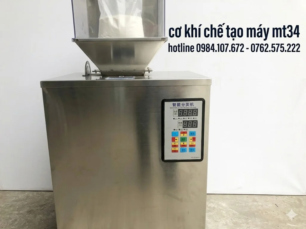 Máy định lượng 1 đầu cân điện tử hạt  không kết dính 10-1500gram HADG-DL004 ( Định lượng theo yêu cầu tới 15kg)