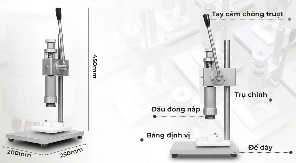 Máy đóng nắp chai nước hoa thủ công DN-01 HADG-DA04