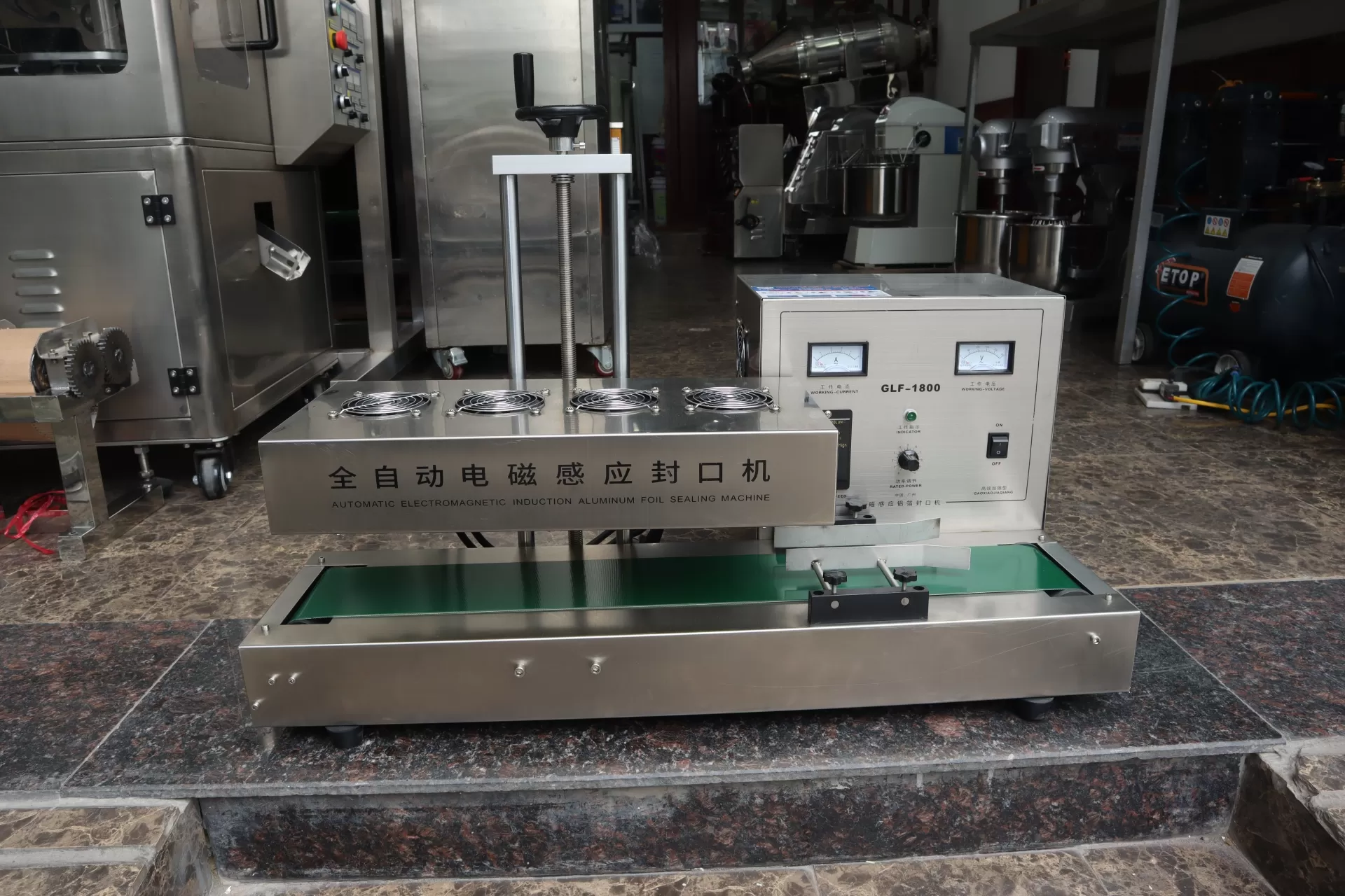 Máy dán màng seal tự động GLF-1800 ( ĐK seal 120mm) HADG-E09