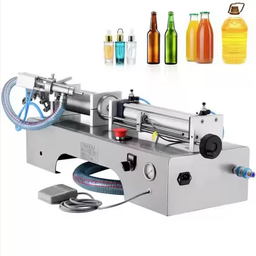 Máy chiết rót 1 vòi hút nguyên liệu trực tiếp khí nén HADG-CR04