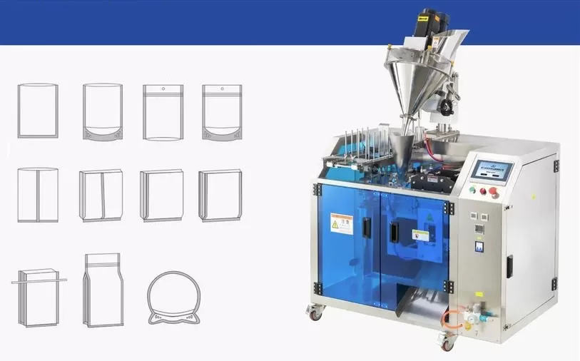 Máy đóng gói Bột  túi rời Trục vít khí nén 5 -300Gram HADG-DD28