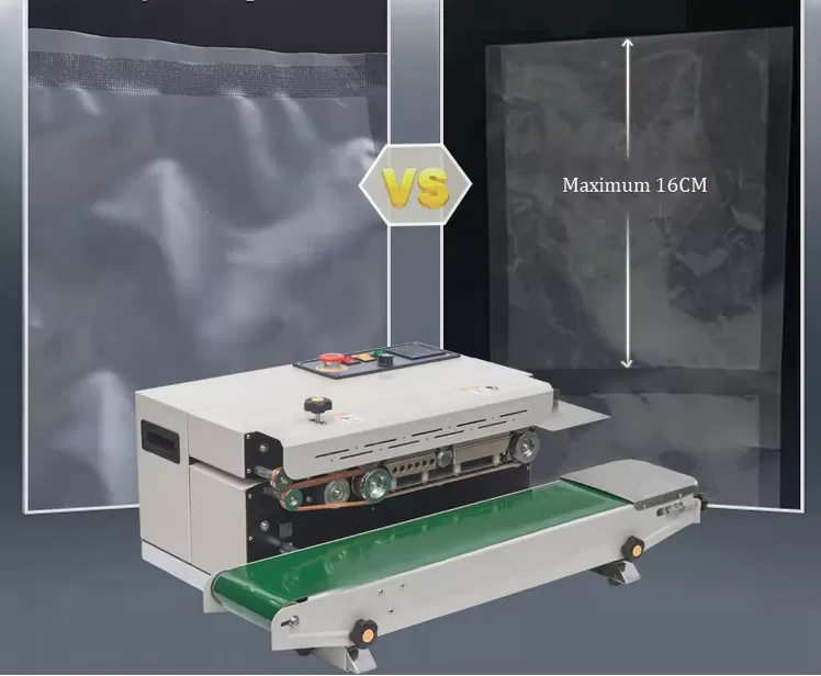 Máy hàn miệng túi liên tục FR-900L (Đường hàn dịch chuyển cách miệng túi 160mm) HADG-HLA14