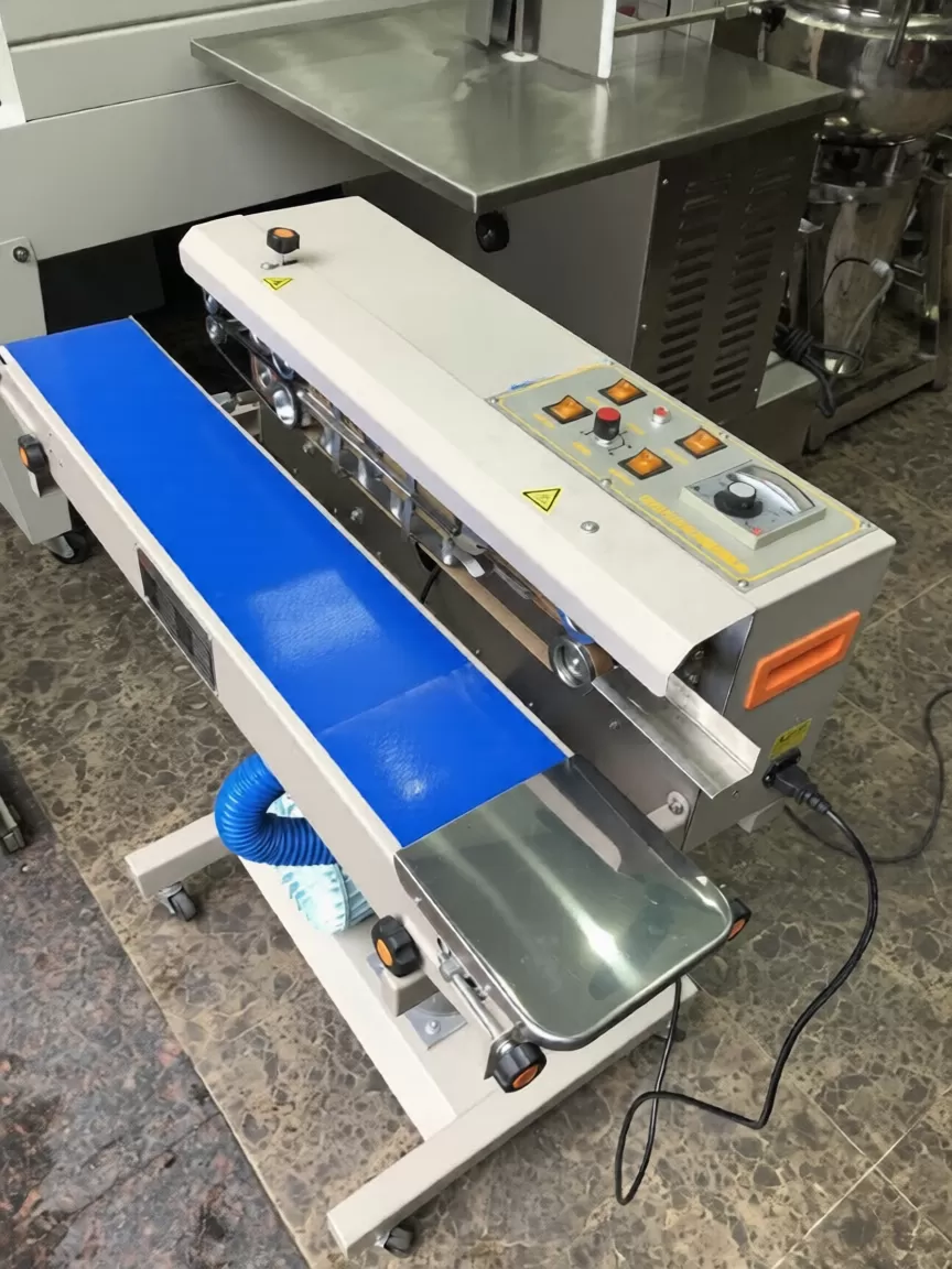 Máy hàn miệng túi liên tục thổi khí DBF-1000 HADF-HLA08