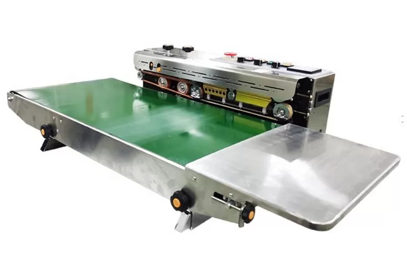 Máy hàn miệng túi liên tục có indate FRD1000 WMS băng tải rộng 40cm HADG-HLA12