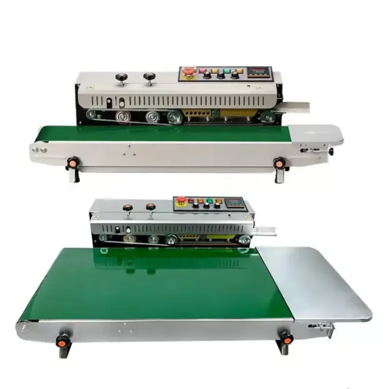 Máy hàn miệng túi liên tục có indate FRD1000 WMS băng tải rộng 40cm HADG-HLA12
