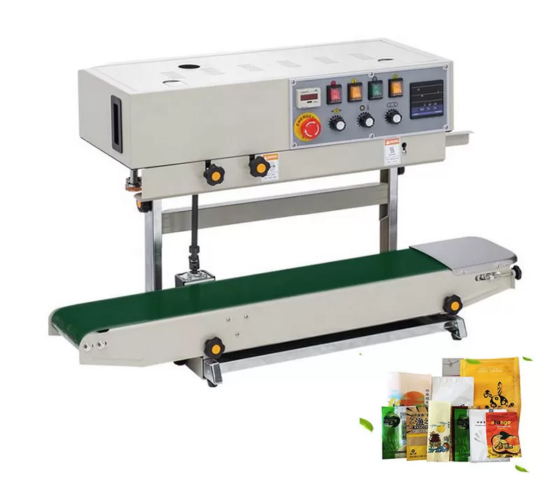 Máy hàn miệng túi liên tục dạng đứng có in date FRD1000 HADG-HLA17