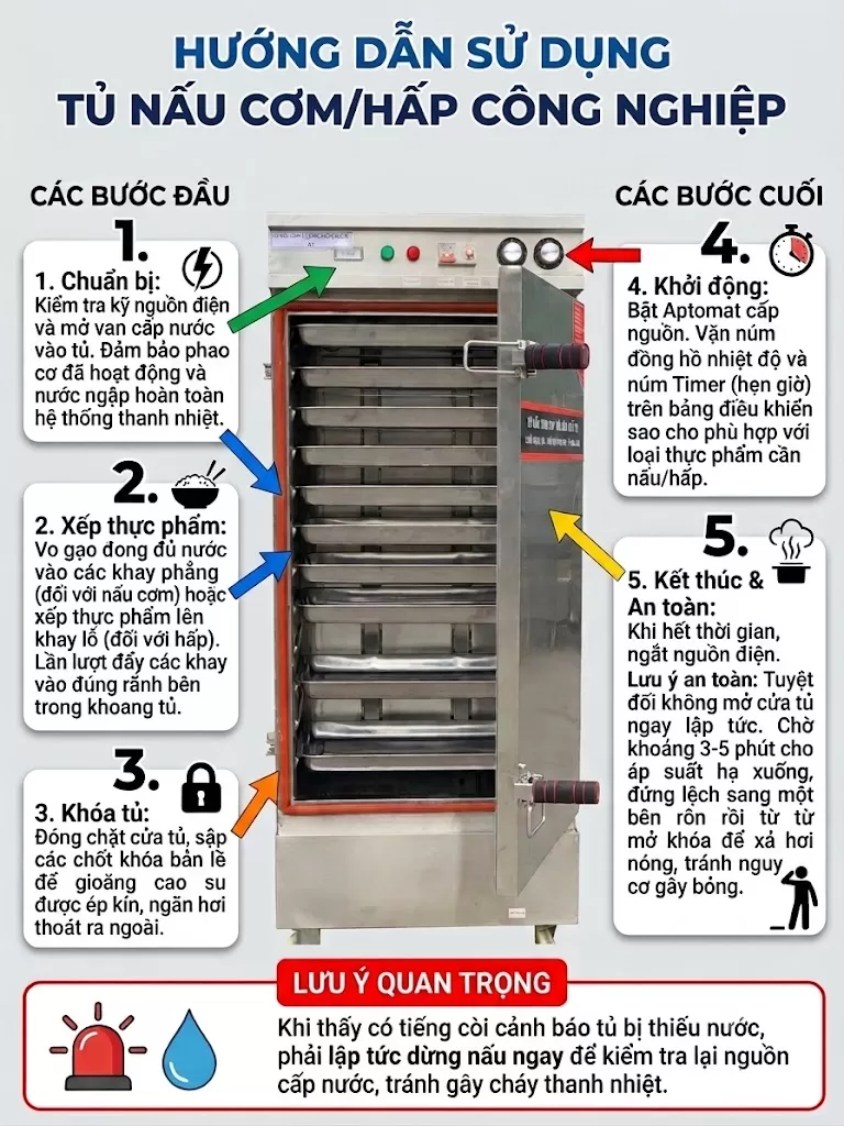 Tủ nấu cơm công nghiệp TATP-A13 - Điều khiển cơ