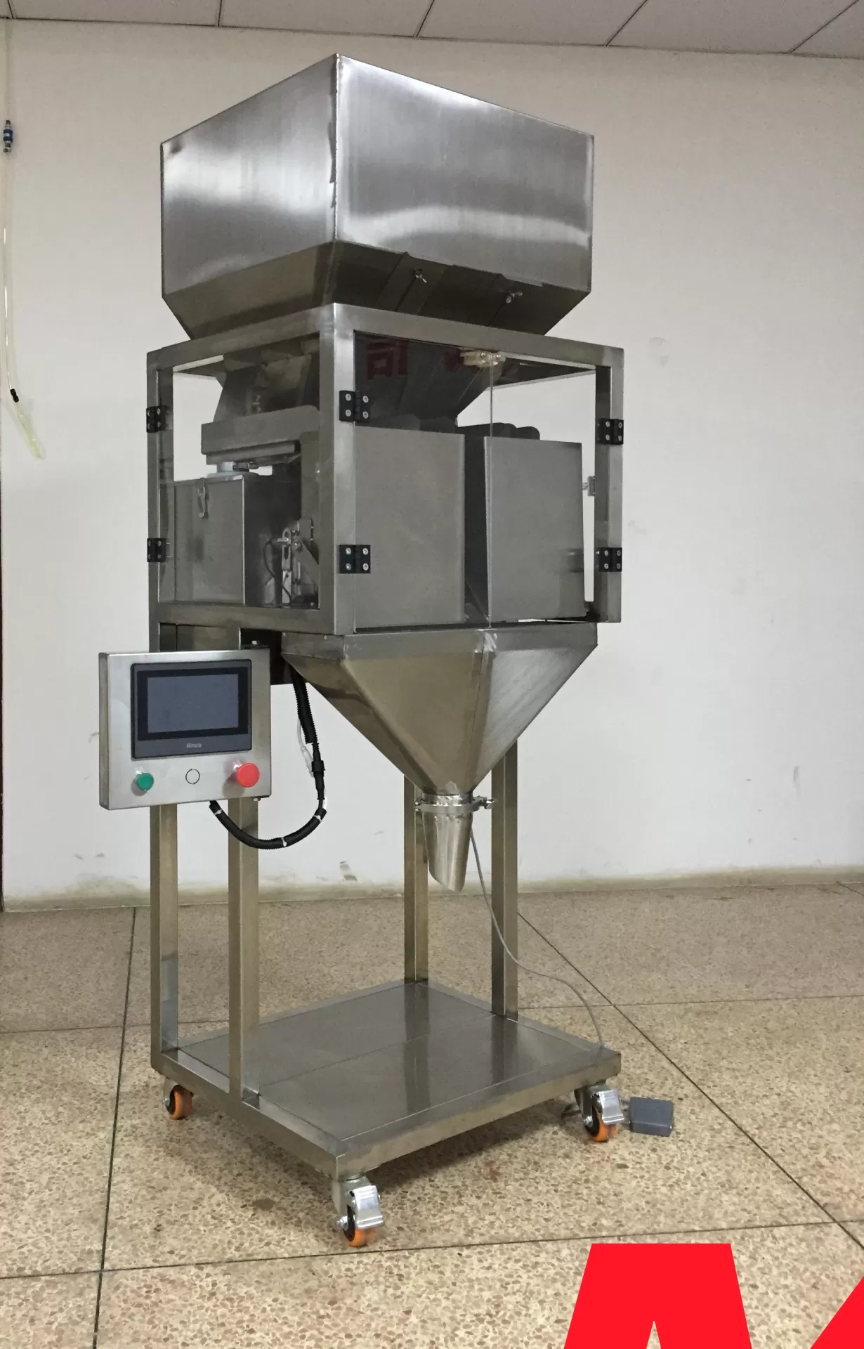 Máy định lượng 2 đầu cân điện tử 100-5000gram ( định lượng hỗn hợp 2 loại) HADG-DL002