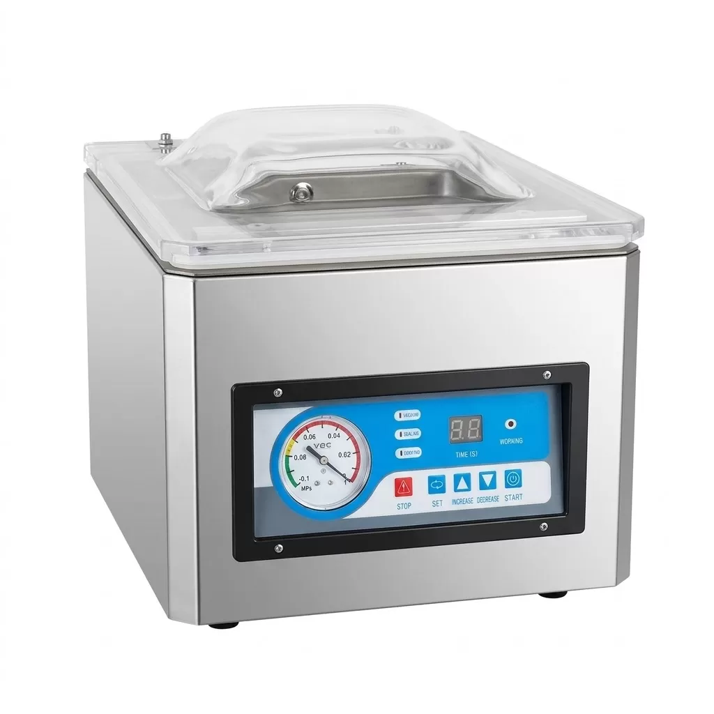 Máy hút chân không DZ-260 HADG-C16 thiết kế để bàn nhỏ gọn, hút chân không mạnh mẽ, phù hợp đóng gói thực phẩm, gia đình và kinh doanh nhỏ.