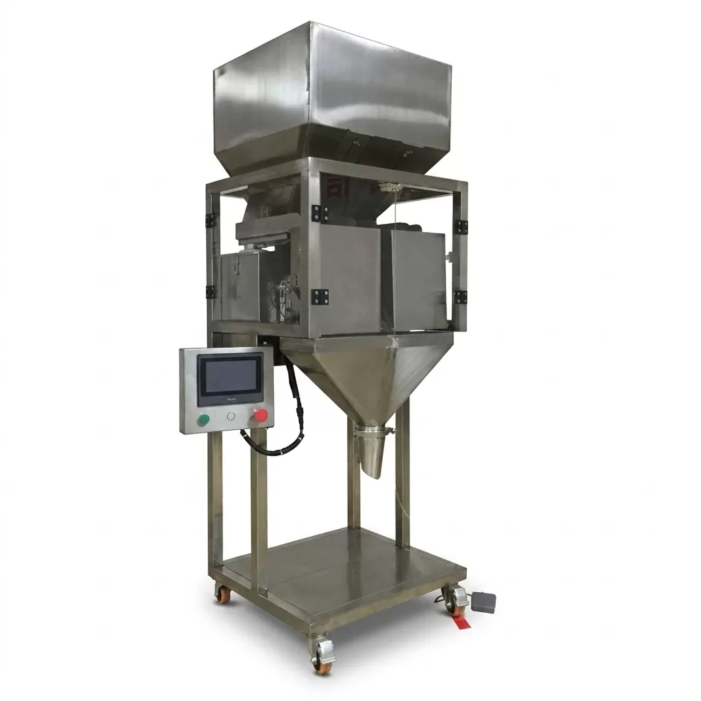 Máy định lượng 2 đầu cân điện tử 100-5000gram ( định lượng hỗn hợp 2 loại) HADG-DL002