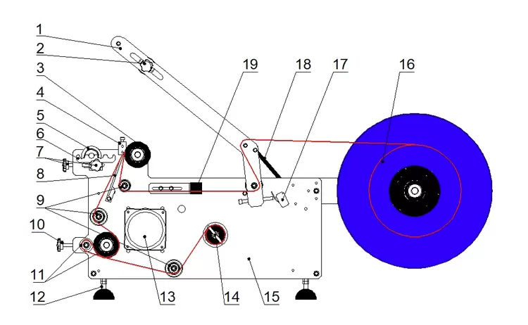 Máy Dán Nhãn Decal Chai Tròn Bán Tự Động Có In Date HAĐG-2T6