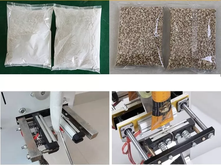 Máy đóng gói cân điện tử hỗn hợp 2 đầu cân 1-99gram ( hàn 3 biên theo yêu cầu) HADG-DD14-2