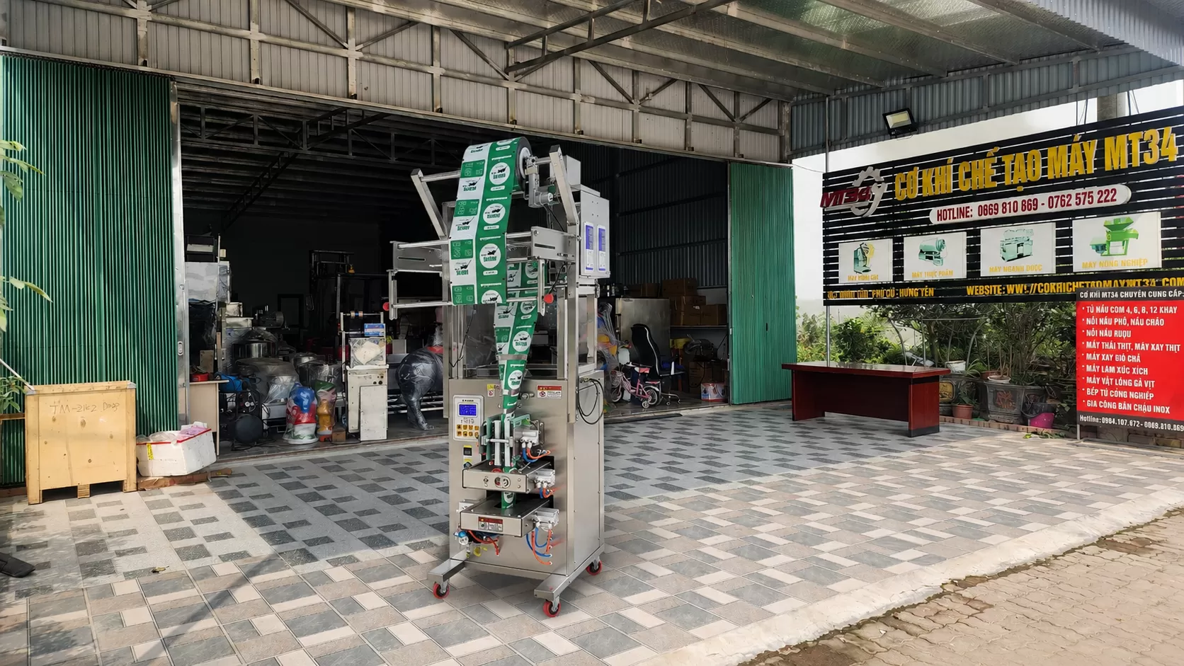 Máy đóng gói 4 biên định lượng hỗn hơp 2 đàu cân điện tử khí nén loại 1 (Từ 2 - 99Gram) và Loại 2 (Từ 10 - 500Gram) HADG-DD18-2