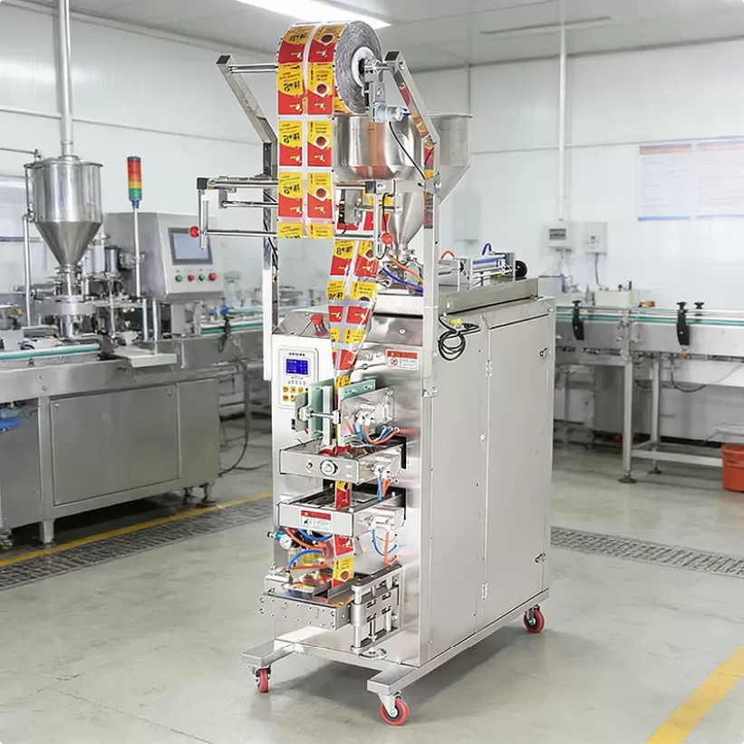 Máy đóng gói dung dịch lỏng 4 biên khí nén 10-3000ML HADG-DD21