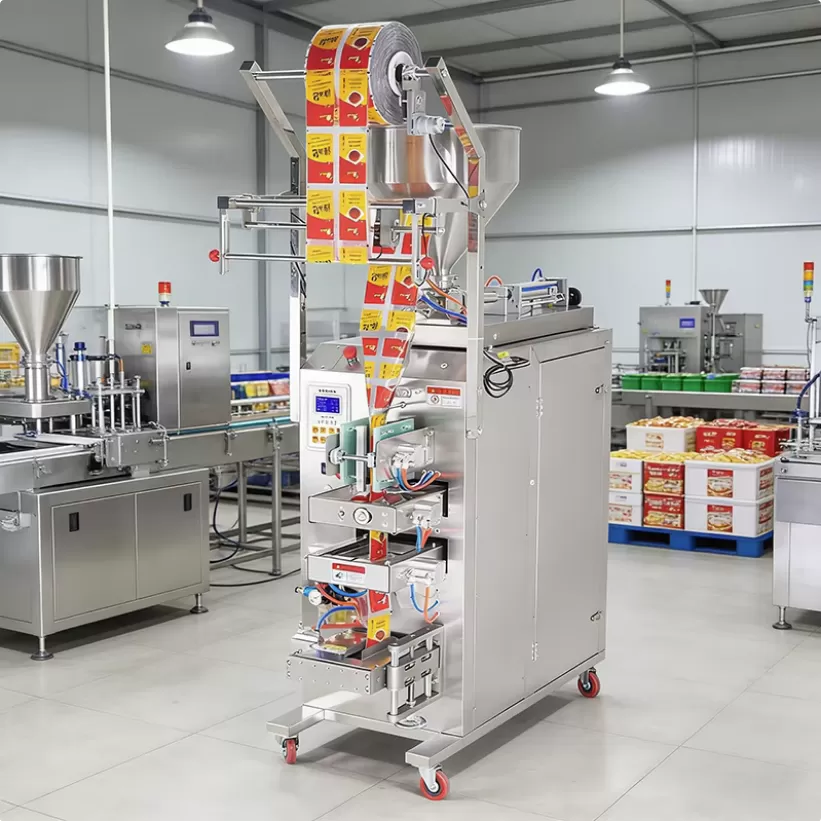 Máy đóng gói dung dịch lỏng 4 biên khí nén 10-3000ML HADG-DD21