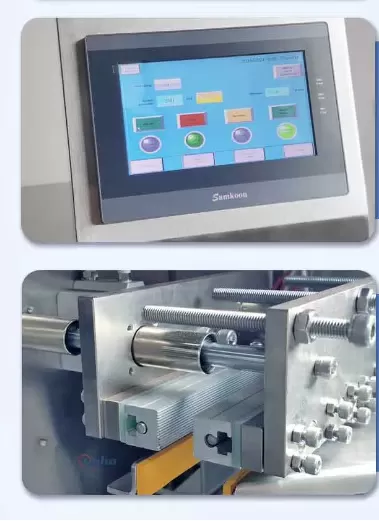 Máy đóng gói dạng hạt túi rời 3 đầu cân điện tử 5-500gram khí nén HADG-DD26