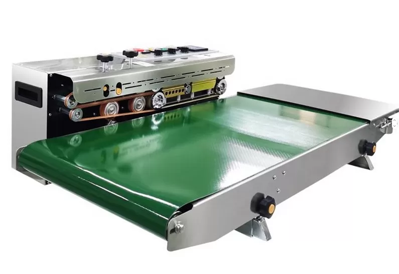 Máy hàn miệng túi liên tục có indate FRD1000 WMS băng tải rộng 40cm HADG-HLA12
