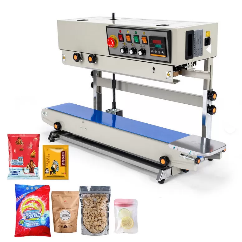 Máy hàn miệng túi liên tục dạng đứng có in date FRD1000 HADG-HLA17
