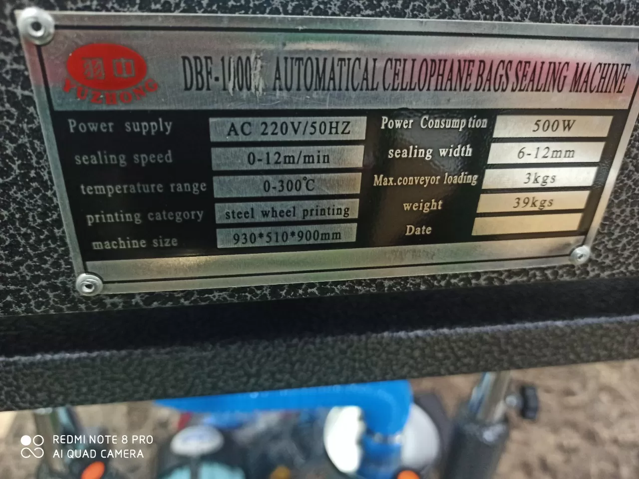 Máy hàn miệng túi liên tục thôi khí DBF-1000 (Cơ cấu vòi khí) HADG-HLA09